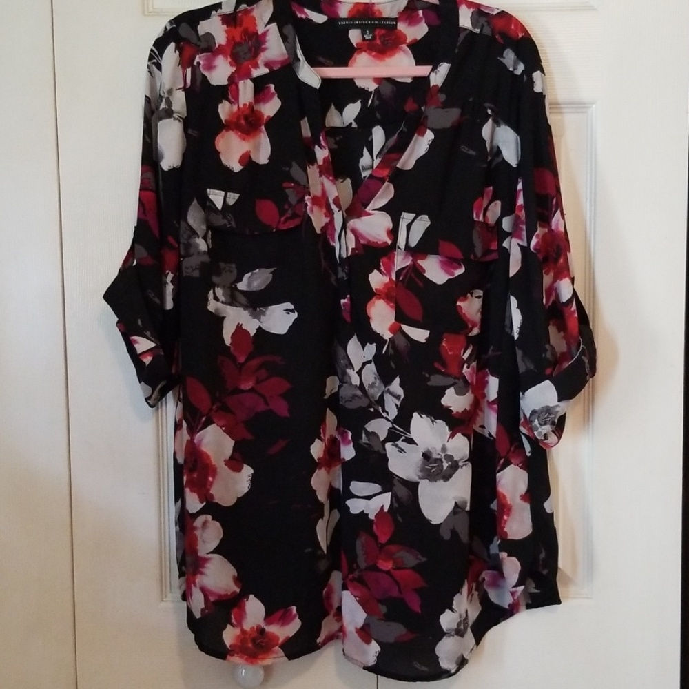 Torrid floral chiffon Georgette blouse